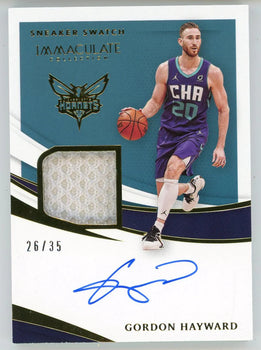 Gordon Hayward Autographed 2020-21 Panini Immaculate Collection Sneaker Swatch C