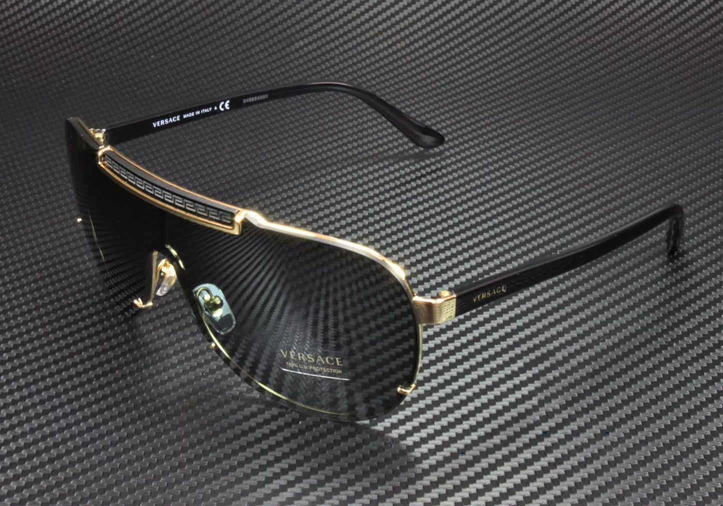 VERSACE VE2140 100287 Black Dark Grey Men's Sunglasses 40 mm