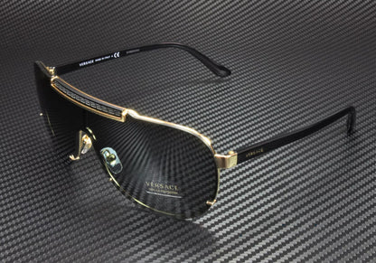 VERSACE VE2140 100287 Black Dark Grey Men's Sunglasses 40 mm