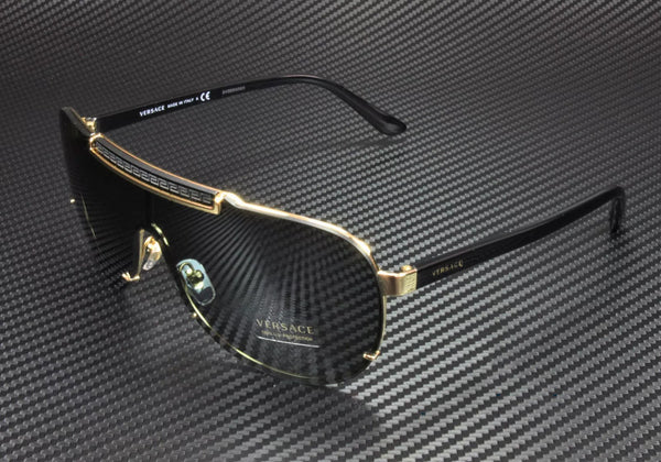 VERSACE VE2140 100287 Black Dark Grey Men's Sunglasses 40 mm
