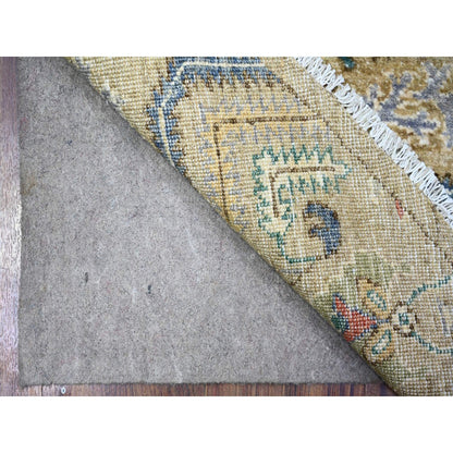 6'x6' Gray Hand Knotted Pure Wool Natural dyes Round Oriental Rug