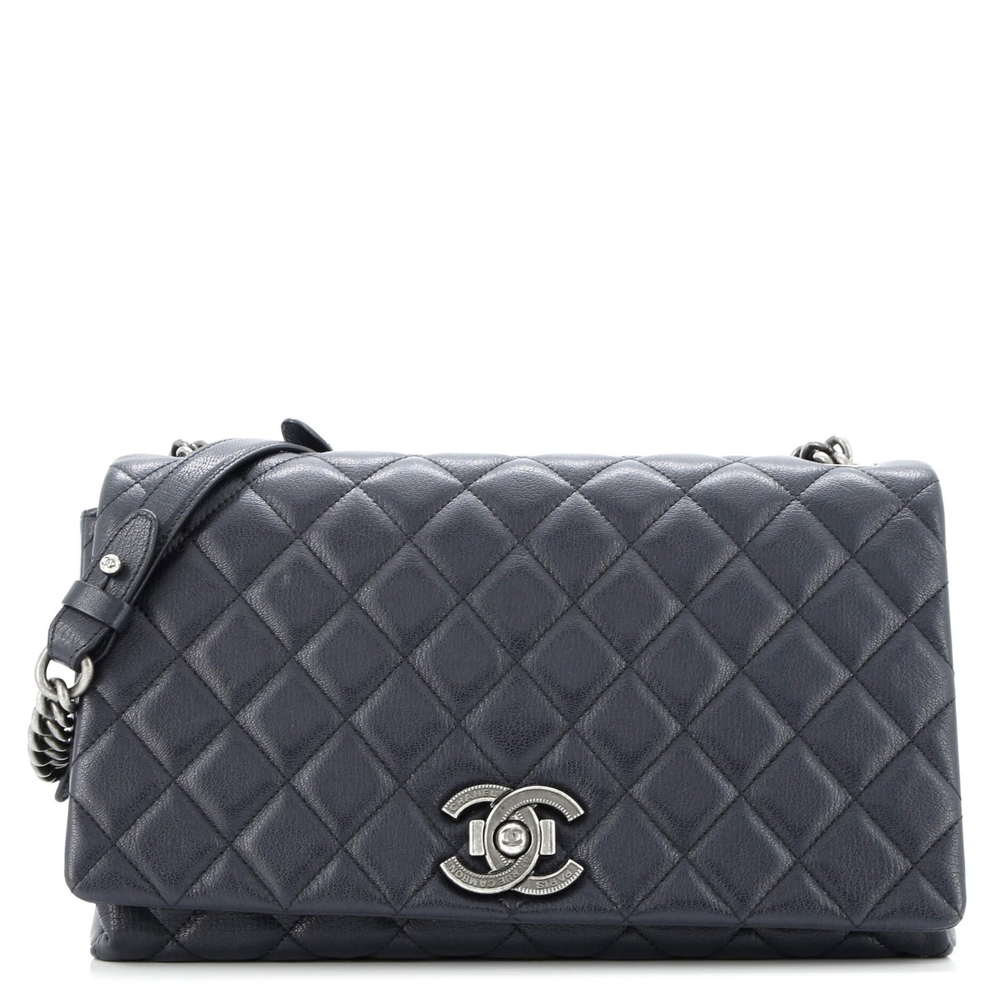 Chanel City Rock Flap Bag Quilted Goatskin Large