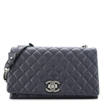 Chanel City Rock Flap Bag Quilted Goatskin Large