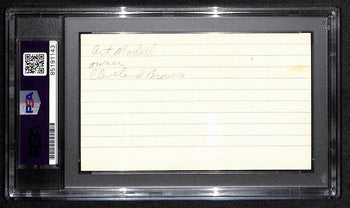 Art Modell Hof Signed/Auto 3X5 Index Card Cleveland Browns Owner Psa/Dna 186484