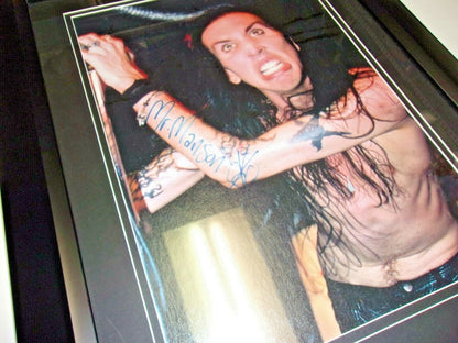 Marilyn Manson Early Full Sig W/Sketch Jsa/Coa