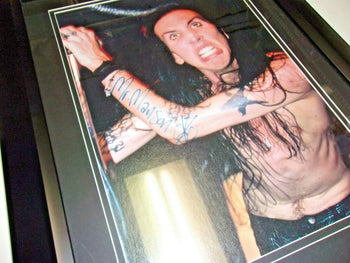 Marilyn Manson Early Full Sig W/Sketch Jsa/Coa