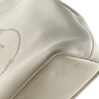 Prada Logo Tote Perforated Leather Medium