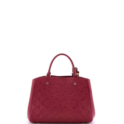 Louis Vuitton Montaigne Handbag Monogram Empreinte Leather Mm