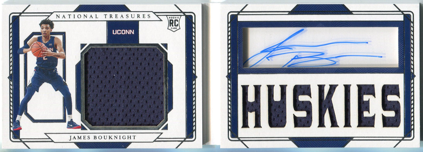 James Bouknight Autographed 2021 Panini National Treasures Collegiate Rookie Pat