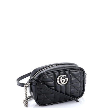 Gucci Gg Marmont Shoulder Bag Mixed Matelasse Leather Mini