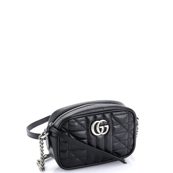 Gucci Gg Marmont Shoulder Bag Mixed Matelasse Leather Mini
