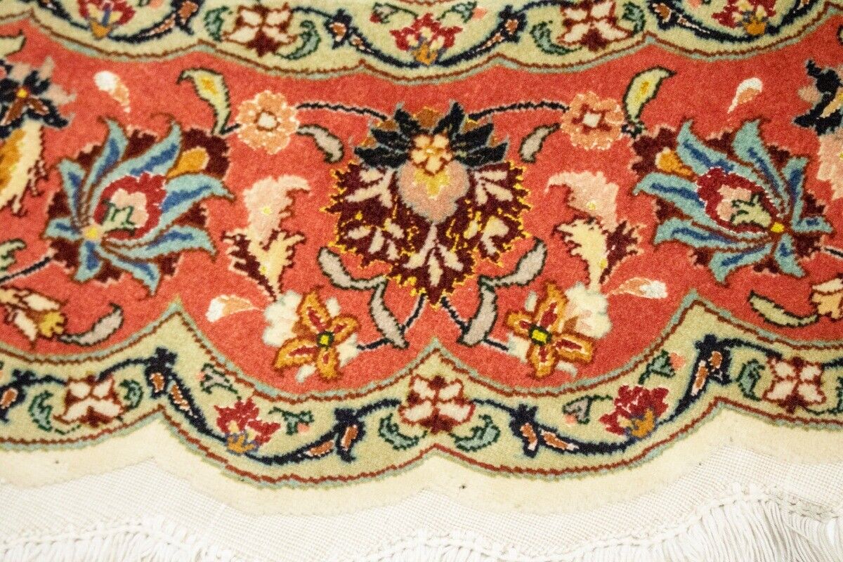 Extra Fine Hand-Knotted Floral Kork Wool & Silk