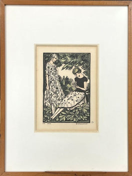Fernand Simeon Woodblock Print 