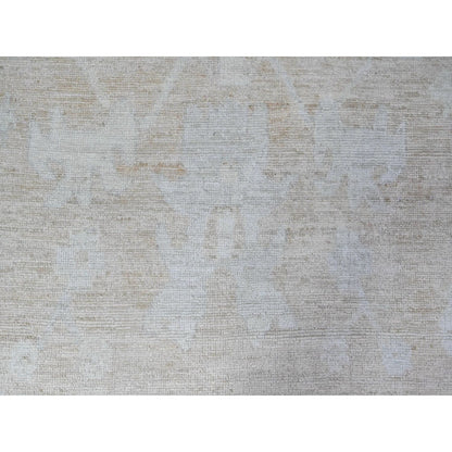8'9"X12'5" Apricot Orange Faded Out Angora Oushak Shiny Wool Oriental Rug