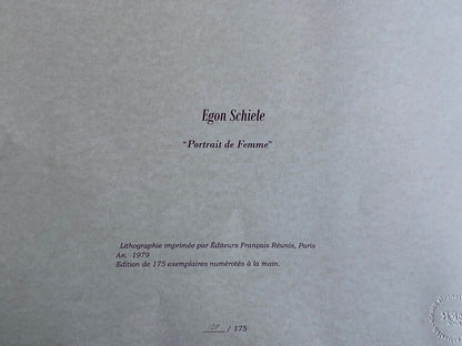 Egon Schiele Lithograph Signed Coa Numbered