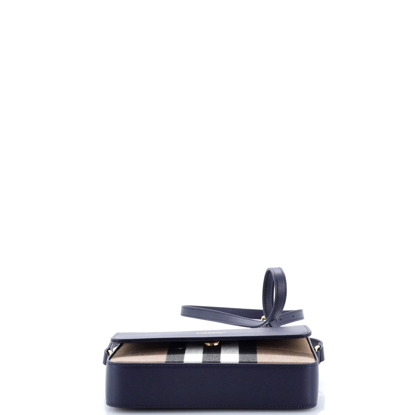 Burberry New Hampshire Shoulder Bag House Check Canvas And Leather Small