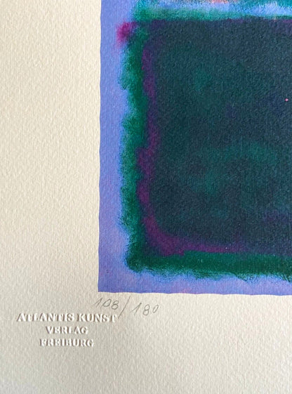 Mark Rothko Lithograph Signed Coa Numbered 180 Copies Stamped