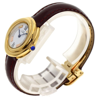 Cartier Must Trinity ? Watches W1010644 Gold Plated/Leather Ladies
