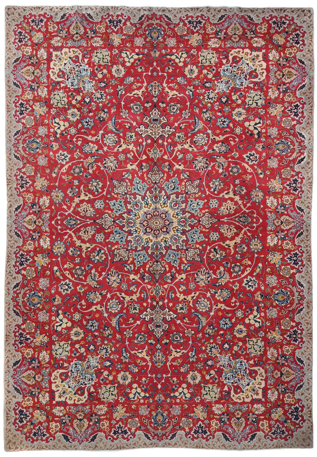 Vintage Handmade Oriental Rug 10X13 Traditional Floral One of a Kind Carpet