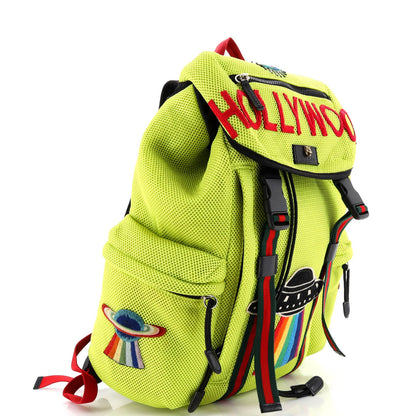 Gucci Hollywood Backpack Embroidered Mesh Large