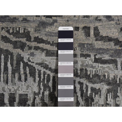 8'10"X12'2" Cloud Gray The Lost Branches Silk With Wool Hand Knotted Rug