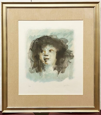 Leonor Fini Lithograph Tete Bleue Signed Ed.140/150 Framed Box Included
