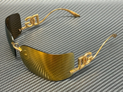 DOLCE & GABBANA DG2319 02 5A Gold Mirror Brown Women's 79 mm Sunglasses