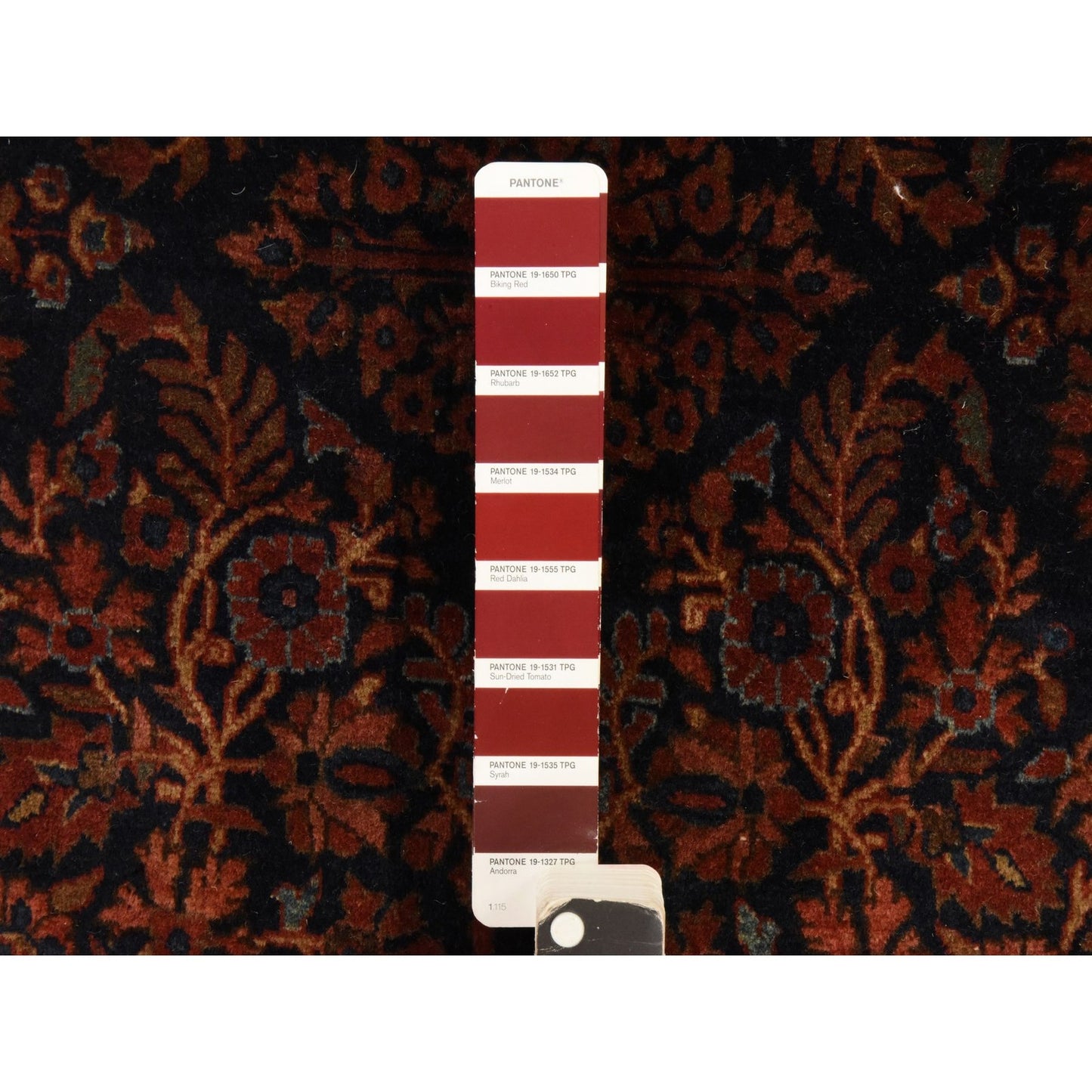 3'2"X4'8" Midnight Blue Hand Knotted Rug Antique Zoroastrian Saroogh Wool