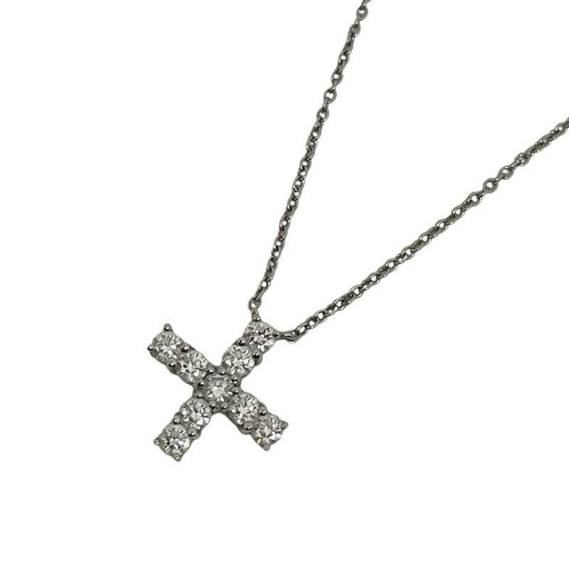 Harry Winston Mini Cross Diamond Necklace Pt950