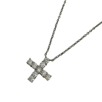 Harry Winston Mini Cross Diamond Necklace Pt950
