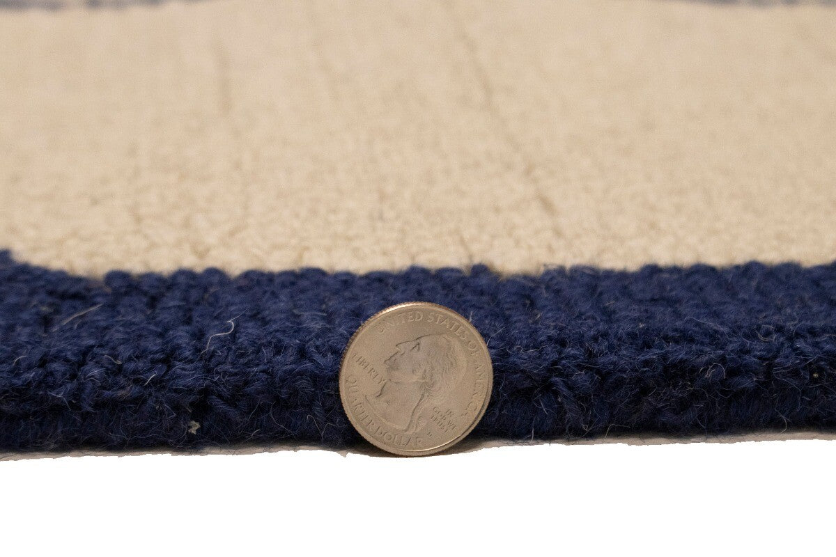 Hand-Tufted Modern Rug Wool Decor 5X8 Cream