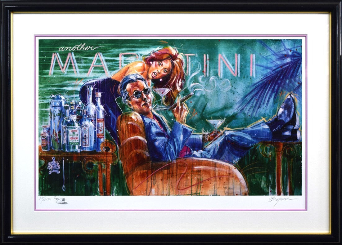 Michael Bryan - Another Martini Original Serigraph Framed Numbered