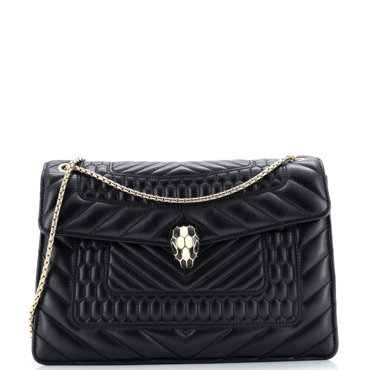 Bvlgari Serpenti Forever Shoulder Bag Quilted Leather Medium