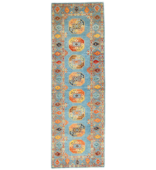 Hand-Knotted Kazak Runner Rug 2'11X9'2 Ft