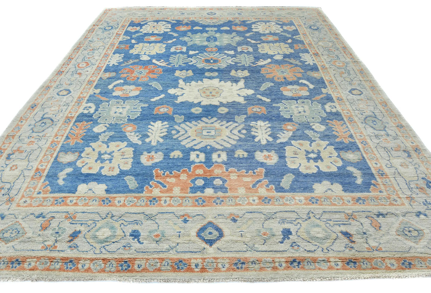 Handmade Pakistan Oushak Oriental Rug Muted Floral Design Bedroom Carpet 8X10 ft