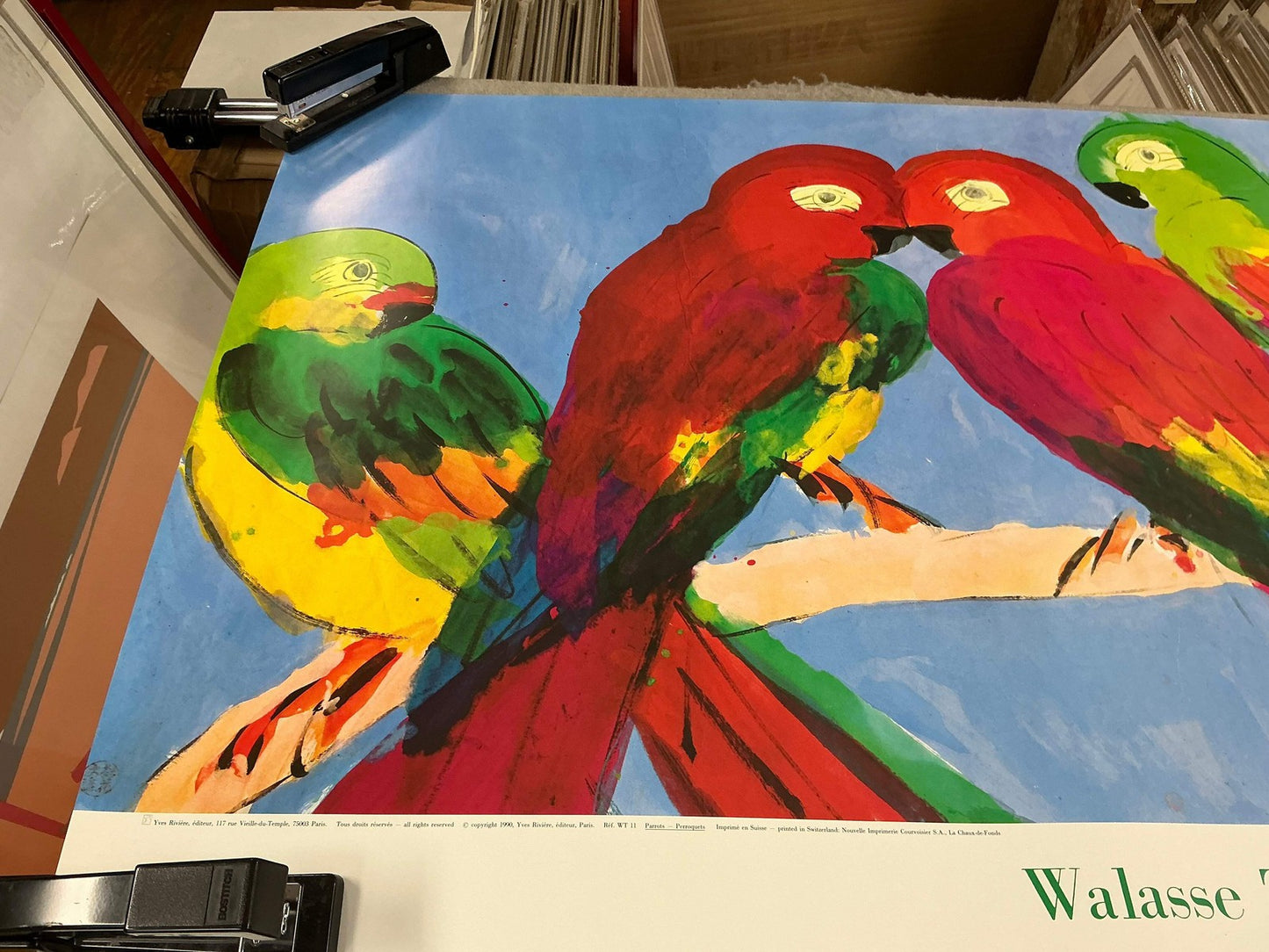 Walasse Ting Parrots " Poster Contemporary