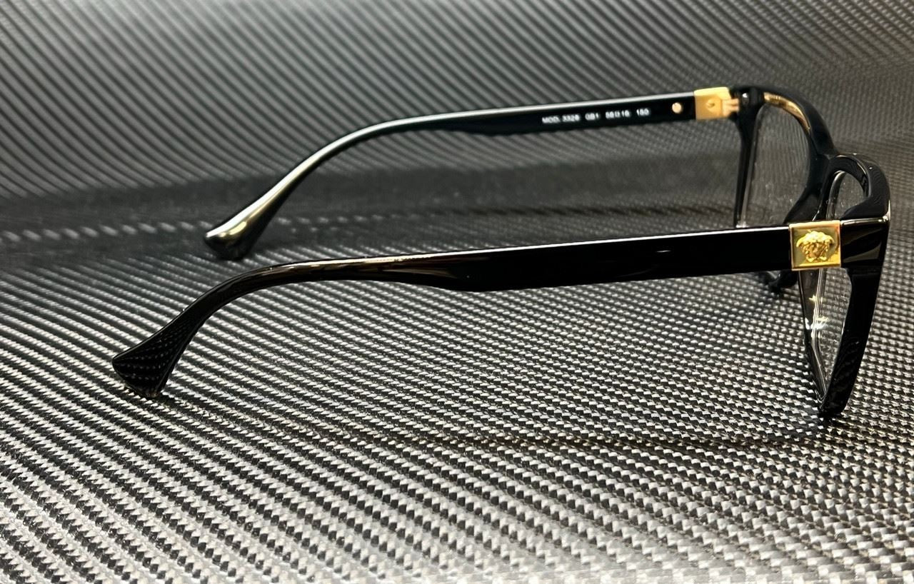 VERSACE VE3328 GB1 Black Gold Men's 56 mm Eyeglasses
