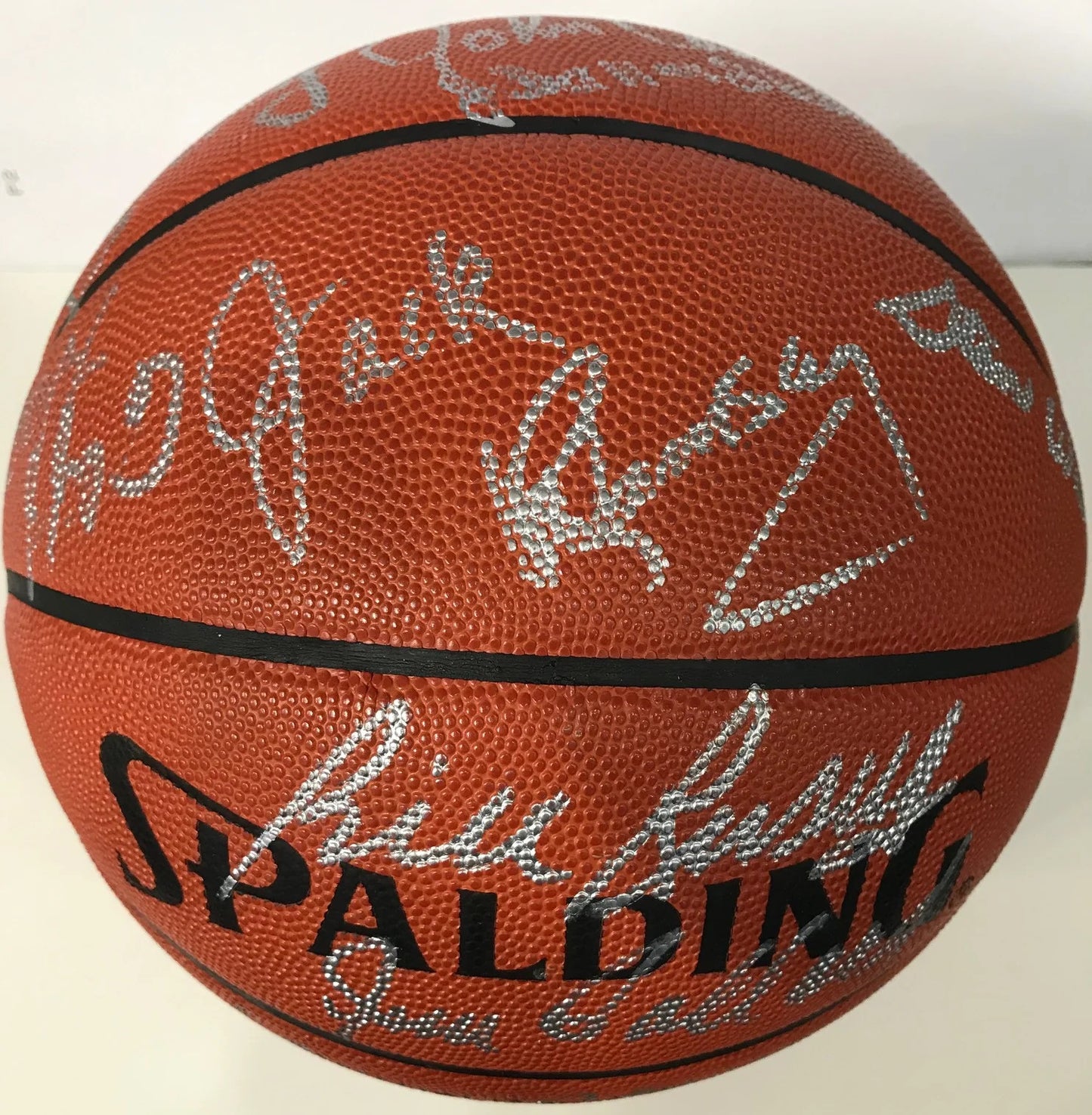 Hall Of Famers Autographed Official Leather Spalding Basketball