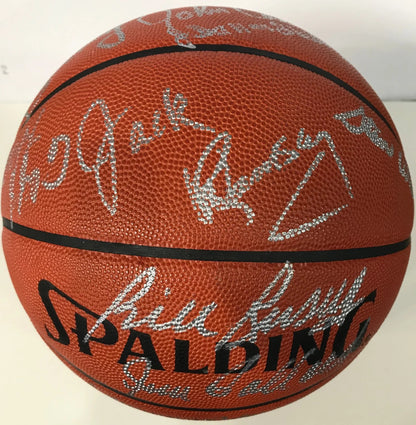 Hall Of Famers Autographed Official Leather Spalding Basketball