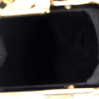 Chanel Cc Kisslock Frame Clutch With Chain Quilted Lambskin Small