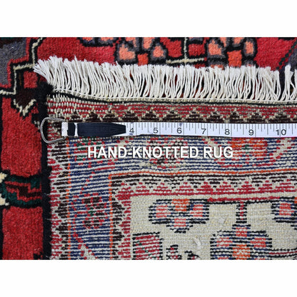 3'5"X4'10" Rural Village Old Farsian Amadan Mint Cond Wool Hand Made Rug