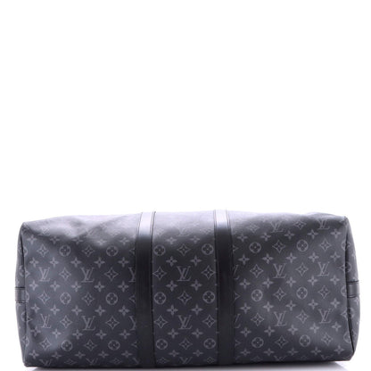 Louis Vuitton Keepall Bandouliere Bag Monogram Eclipse Canvas 55