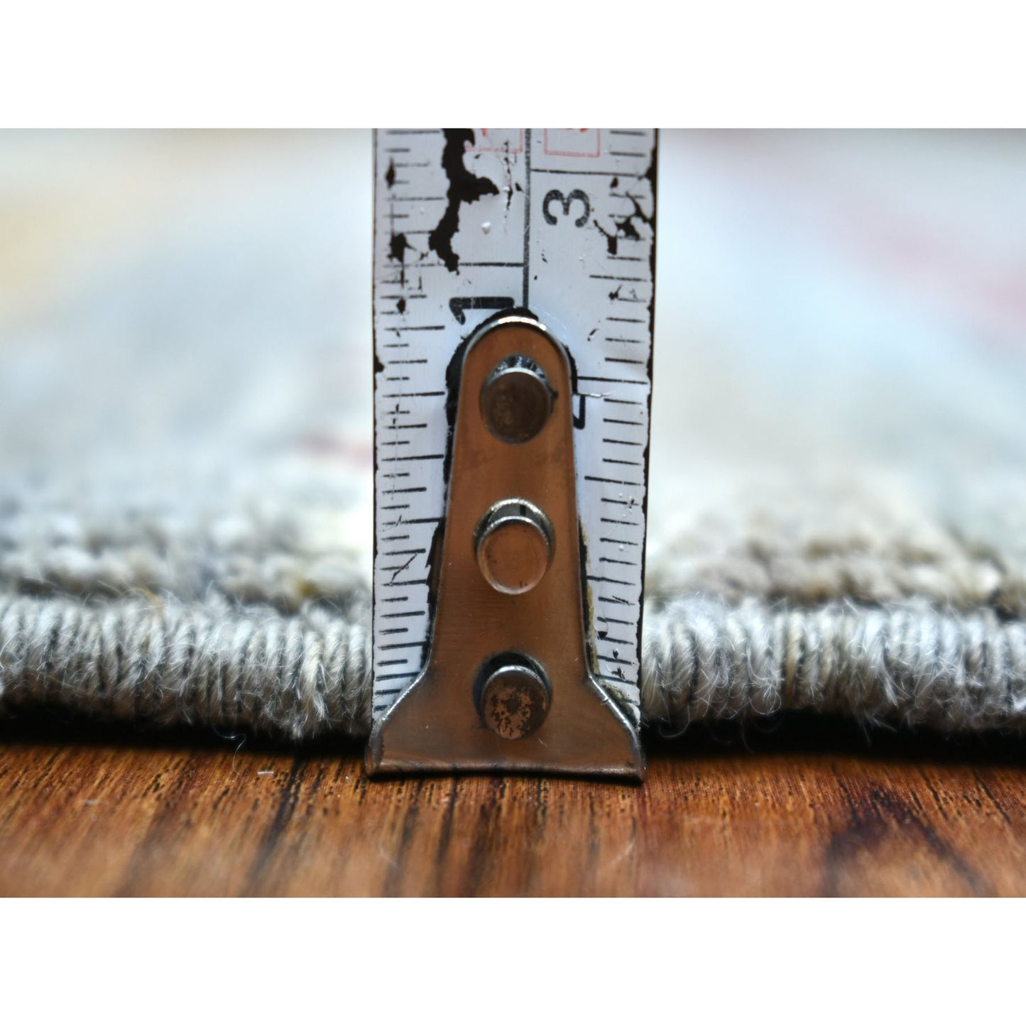 3'3"X4'9" Gray Afghan Kashkuli Gabbeh Hand Knotted Pure Wool Oriental Rug