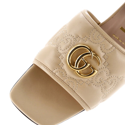 Gucci Women'S Gg Marmont Slide Sandals Gg Matelasse Leather