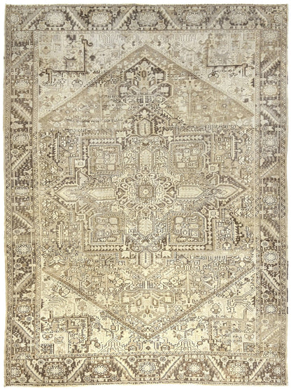 Muted Floral Distressed Design 10X13 ft Vintage Oriental Rug Dining Room Carpet