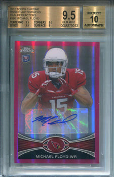 Michael Floyd Autographed 2012 Topps Chrome Card