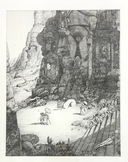 Philippe Mohlitz - Archeology 1986 Original Etching Signed Numbered Framed