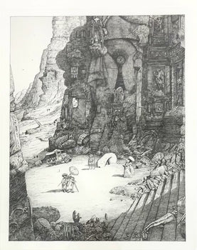 Philippe Mohlitz - Archeology 1986 Original Etching Signed Numbered Framed