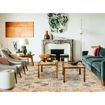 8'X10' Firewood Brown Soft Wool Afghan Ersari Design Hand Knotted Rug