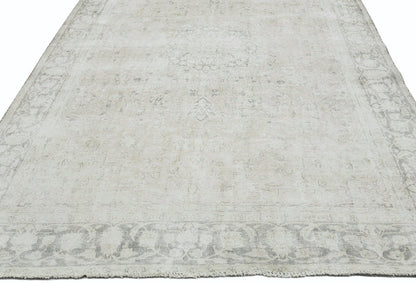 7'4X10'6 Vintage Large Antique Oriental Rug Muted Floral Distressed Wool Carpet